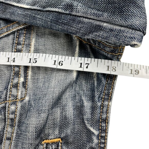 Vintage Y2K Gap Denim Jean Jacket Thrashed Distressed Grunge Size Small - Picture 6 of 16